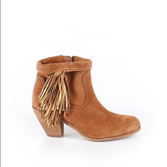 Sam Edelman Shoes - Sam Edelman tan brown fringe ankle bootie Louie Sam Edelman Shoes - Sam Edelman tan brown fringe ankle bootie Louie